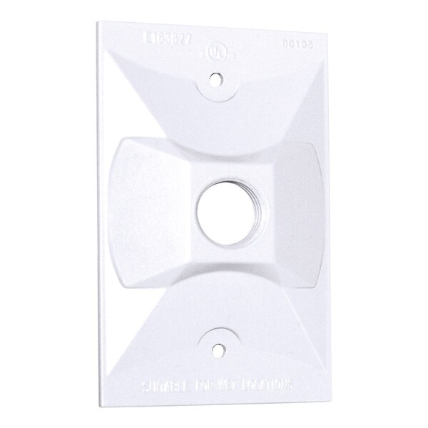 Sigma Engineered Solutions Weatherproof Cover, 1 Gang, Metal Die-Cast, Cluster, Lampholder Cover Type 14371WH - main